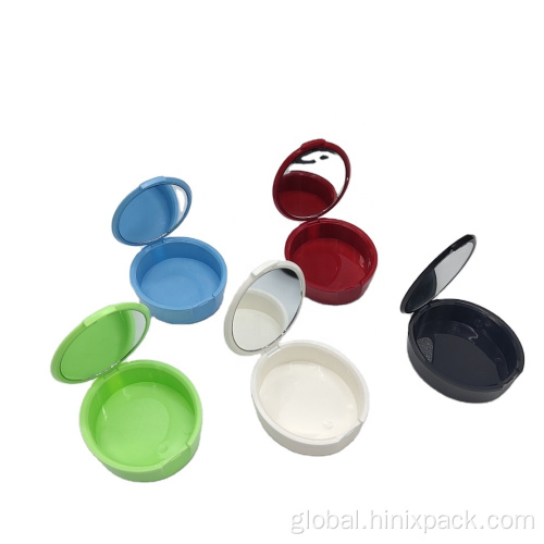 Oval Dental Retainer Box With Mirror Ortho Aligner Oval Dental Retainer Box with Mirror Factory